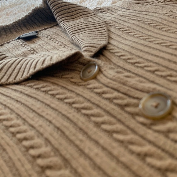 beige ann taylor button up sweater - Picture 3 of 5